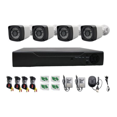 4kamerový AHD monitorovací systém – 1080P (2MP) venkovní kamery, noční vidění, P2P vzdálený přístup, PAL 4kamerový AHD monitorovací systém – 1080P (2MP) venkovní kamery, noční vidění, P2P vzdálený přístup, PAL