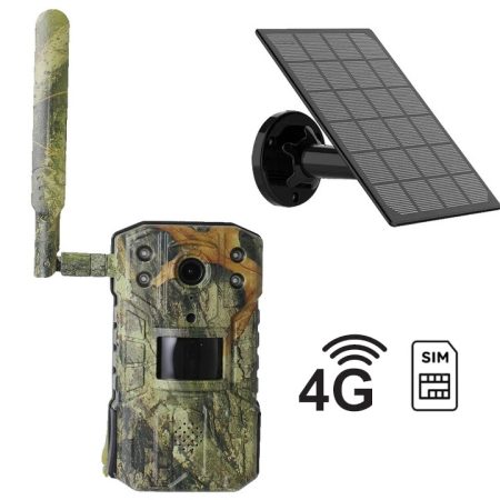 4G SIM solární fotopast – lovecká a monitorovací kamera, živý náhled, PIR pohybový senzor, QHD video, noční režim 4G SIM solární fotopast – lovecká a monitorovací kamera, živý náhled, PIR pohybový senzor, QHD video, noční režim