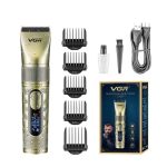   VGR V-659 profesionální střihací strojek – s keramickou a práškově-metalurgickou čepelí, nastavení Zoom Wheel, vodotěsný IPX7, 6500–7500 ot./min, 300 minut provozu