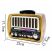 Golon RX-075D Retro USB rádio – solárně dobíjecí s elegantním dřevěným designem