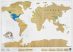 Škrabací  mapa světa, cestovní prémium holm0114
