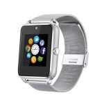    71/5000 AlphaOne - stříbrný kovový náramek Smart hodinky, vestavěný fotoaparát