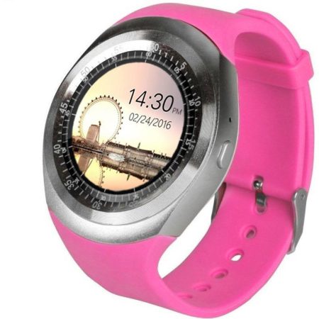 AlphaOne Y1 smart hodinky, růžové
