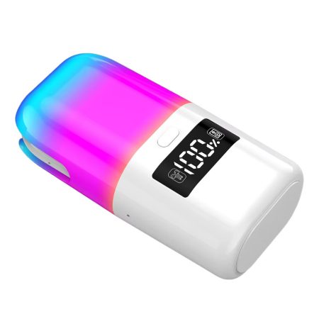 Bezdrátová bluetooth sluchátka Blasterra s pouzdrem, které má vestavěný reproduktor , RGB a LED displej.