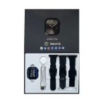   LG85 PRO Chytré hodinky, černé – se 3 silikonovými řemínky
