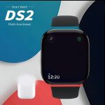   ZTfit DS2 Chytré hodinky + bezdrátová sluchátka – s černým a oranžovým řemínkem