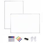   Magnetická bílá tabule – tabule s možností zavěšení na zeď a smazání, vhodná pro domácnost, kancelář i výuku, 60 × 90 cm