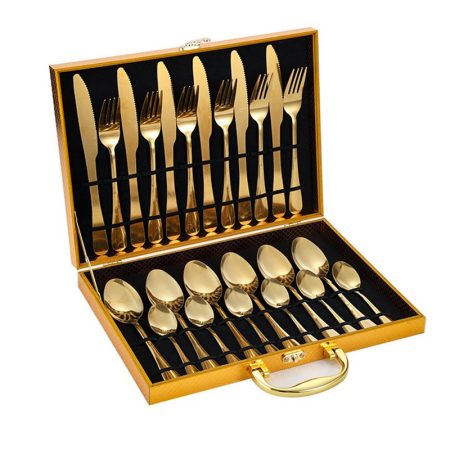 Set příborů ve zlaté barvě 24 ks