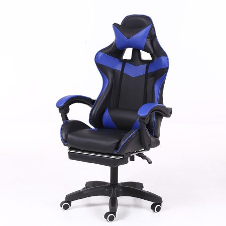 RACSING PRO X Herní židle opěrkou na nohy modro-černá barva 