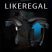 Modrá herní židle Likeregal 920 s podnožkou a masážní funkcí