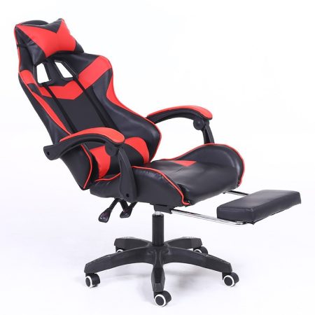 RACSING PRO X Herní židle opěrkou na nohy červeno-černá barva 