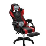   Červená herní židle Likeregal 920 s podnožkou a masážní funkcí