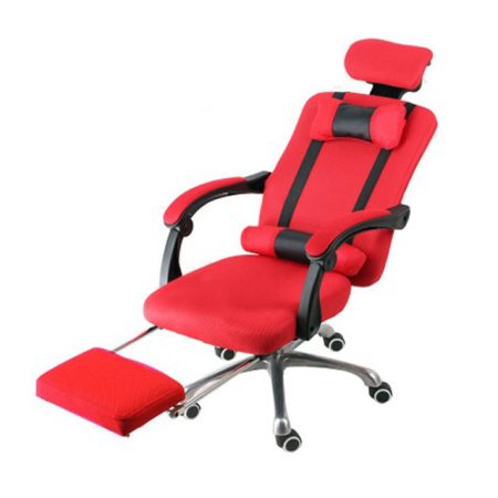 Prezidentská otočná židle s opěrkou pro nohy,Červená barva  - pohodlí a  ergonomický design!