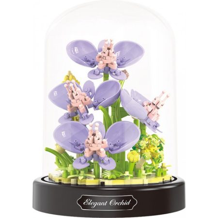 Balody Mini Blocks – Orchidej ve skleněné kupoli (374 ks sada)