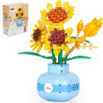   Balody Slunečnice – Stavebnice Mini Blocks s květinovou vázou (559 ks) – Aromaterapeutická funkce