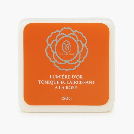 Savon Lumière d’Or – Rozjasňující a tonizující růžové mýdlo na pleť (120 g)