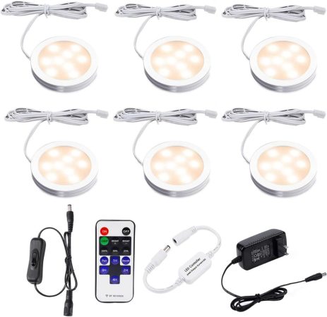 AIBOO Stmívatelné LED osvětlení skříně - studená bílá + RGB, s dálkovým ovládáním (6 světel s velmi nízkou intenzitou) AIBOO Stmívatelné LED osvětlení skříně - studená bílá + RGB, s dálkovým ovládáním (6 světel s velmi nízkou intenzitou)