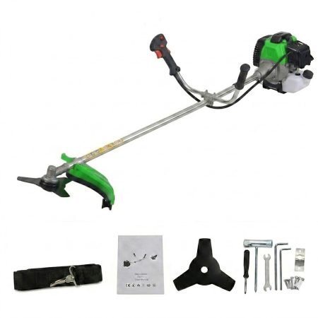 Benzínová sekačka na trávu / křovinořez – 72 cm³, s dvoutaktním motorem – zelená Benzínová sekačka na trávu / křovinořez – 72 cm³, s dvoutaktním motorem – zelená