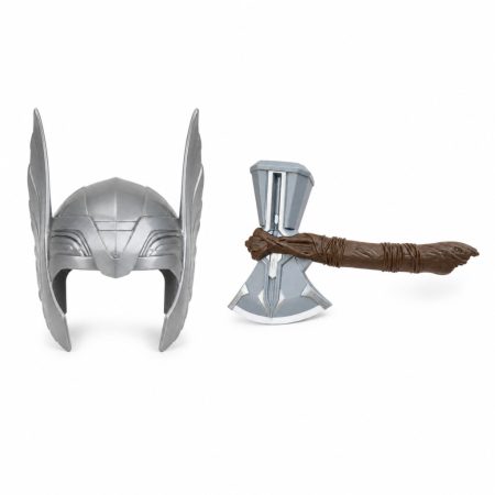 Vikingský kostým Thor s křídlovou přilbou a svítící hračkou v podobě sekery, 2dílný Vikingský kostým Thor s křídlovou přilbou a svítící hračkou v podobě sekery, 2dílný