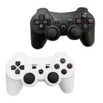   2 ks bezdrátových ovladačů kompatibilních s PS3, bílo-černé
