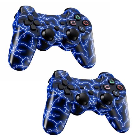 Bezdrátový ovladač kompatibilní se systémem PS3, 2 ks, modrý Bezdrátový ovladač kompatibilní se systémem PS3, 2 ks, modrý