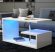 Homeland RGB konferenční stolek 100 cm, bílý s LED osvětlením