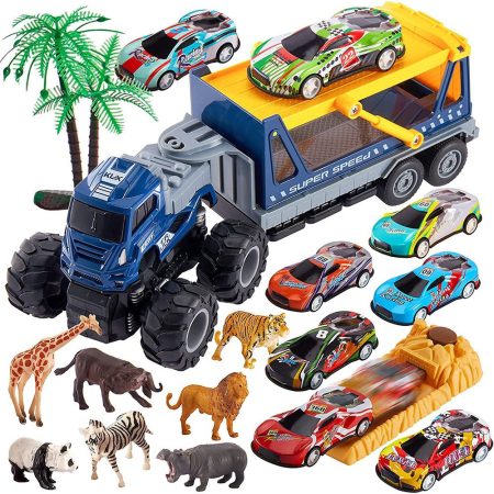Zvířátka safari+Sada autíček