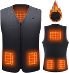 Amaz Lux černá unisex vyhřívaná vesta EU/4XL