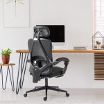   Ergonomická kancelářská židle Dowinx s opěrkou hlavy, bederní oporou a vysouvací opěrkou nohou