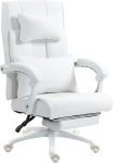   Dowinx manažerská židle, bílá – s opěrkou nohou a nastavitelnou bederní a hlavovou opěrkou