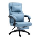   Dowinx manažerská židle, modrá – s opěrkou nohou a nastavitelnou bederní a hlavovou opěrkou