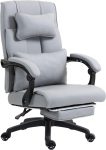   Dowinx manažerská židle, šedá – s opěrkou nohou a nastavitelnou bederní a hlavovou opěrkou
