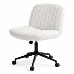   Dowinx nastavitelná otočná židle se širokým sedákem, bílá