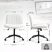 Dowinx nastavitelná otočná židle se širokým sedákem, bílá