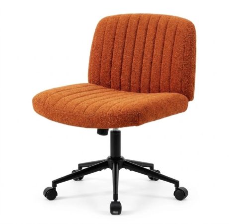Dowinx nastavitelná otočná židle se širokým sedákem, oranžovo-hnědá