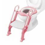 Bamny Židlička na WC - schůdky růžová