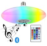   RGB Bluetooth lampa E27 s reproduktorem + dálkové ovládání - 20W