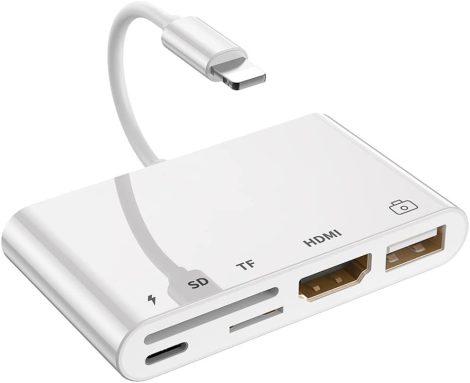  LXJ-THT-020  5v1 adaptér  pro  iPhone/iPad se čtečkou karet,USB,HDMI