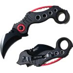 Kapesní zavírací nůž Ork Karambit červeno-černý