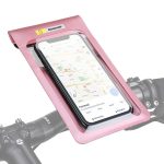   Vodotěsné pouzdro na mobilní telefon na kolo na řídítka-Růžová