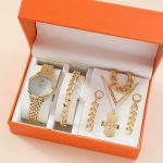 Luxusní 5dílná sada šperků pro ženy ve zlaté barvě