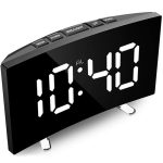   Luxusní minimalistický digitální budík s zakřiveným LED displejem