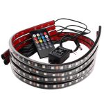   Bluetooth LED pásek do auta - 120x90 cm, s ovládáním přes aplikaci + dálkové ovládání