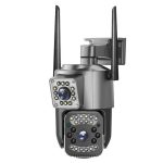   Venkovní bezpečnostní IP kamera se dvěma objektivy, 10x zoomem a nočním viděním - 2x2 MP, 4G