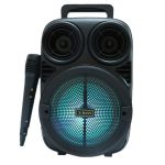   Přenosný 6,5" Bluetooth reproduktor s mikrofonem a LED osvětlením