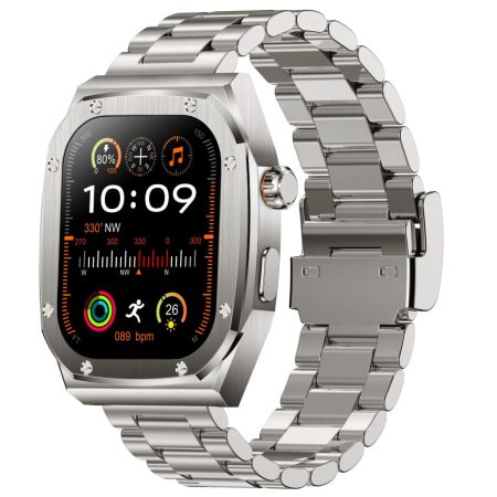Z17 Max chytré hodinky, stříbrné – s funkcí Bluetooth volání, měřičem tepu, krokoměrem a sledováním spánku
