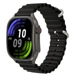   Laxasfit H7 chytré hodinky s funkcí Bluetooth volání, měřičem tepu, počítadlem kroků, sledováním spánku, zakřiveným displejem, pro venkovní sporty, černé